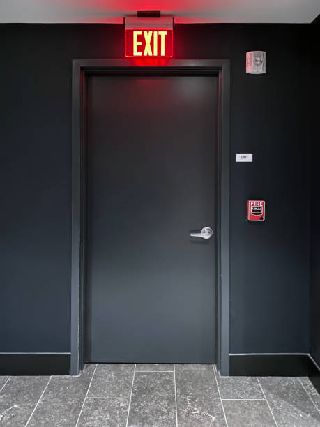 Exit door of residential apartments