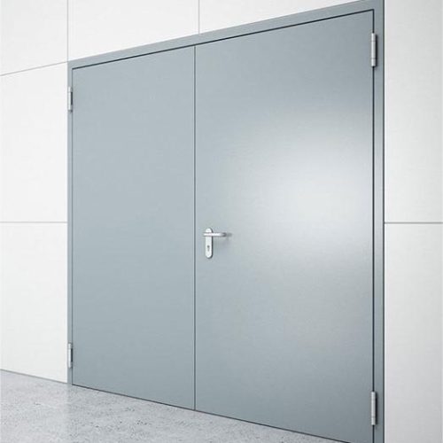 CE-Certificate-Industrial-Exterior-Commercial-Interior-Escape-Emergency-Exit-Gate-Security-Main-Entrance-Entry-Swing-Glazed-Metal-Safety-Flush-Door