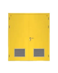 Fire-door-SFFECO-Cold-rolled-steel-with-Bottom-Louver-Model-SF-DD-Double-Door-leaf-size-1900×1950-mm-Color-Yellow-600x600