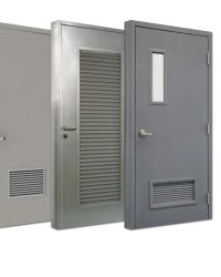 Interior-1-5h-Fire-Rated-Escape-Flush-Door-Single-Leaf-Metal-Steel-Material-Fireproof-Door-Sample-Customization