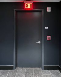 Exit door of residential apartments