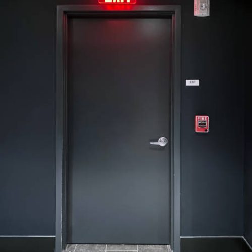 Exit door of residential apartments