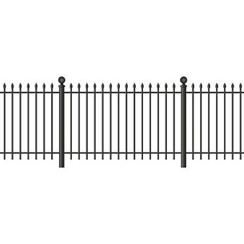 Black forged lattice fence. vector illustration isolated on white background